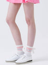 Blossom Logo Ribbon Socks PINK - MONBIRDIE GOLF - BALAAN 3