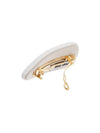 Logo Patent Leather Hair Clip White - MIU MIU - BALAAN 4