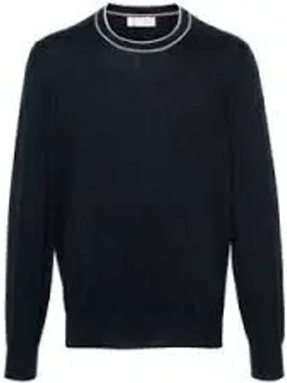 Pullover Cotton Knit Top Navy - BRUNELLO CUCINELLI - BALAAN 2