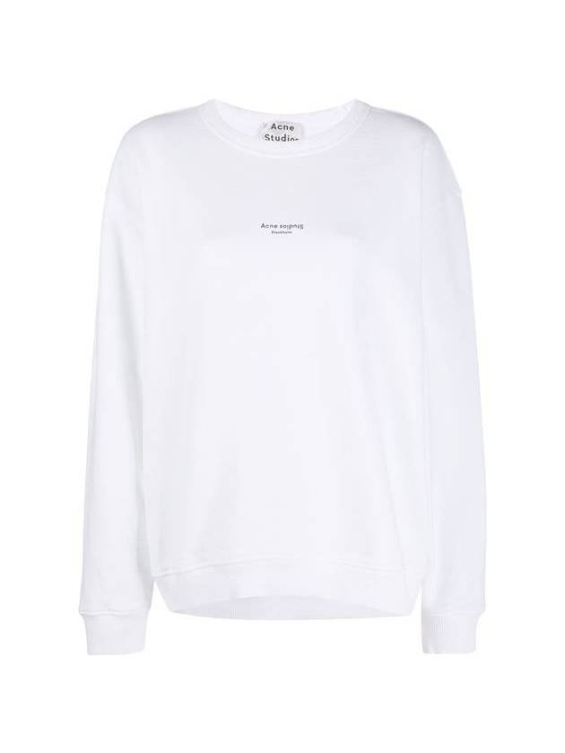 Reverse Logo Sweatshirt Optic White - ACNE STUDIOS - BALAAN 1