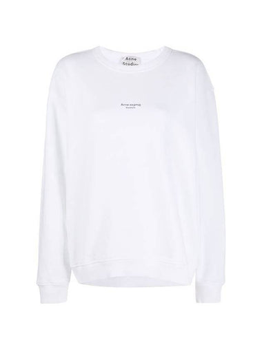 Reverse Logo Sweatshirt Optic White - ACNE STUDIOS - BALAAN 1