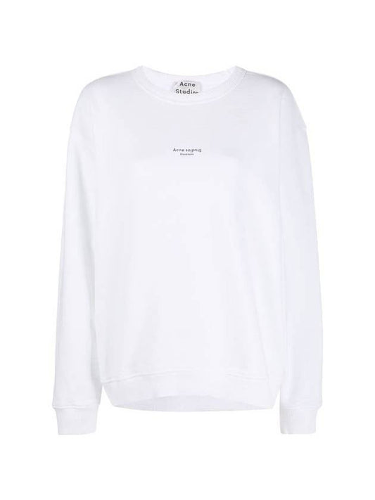 Reverse Logo Sweatshirt Optic White - ACNE STUDIOS - BALAAN 1