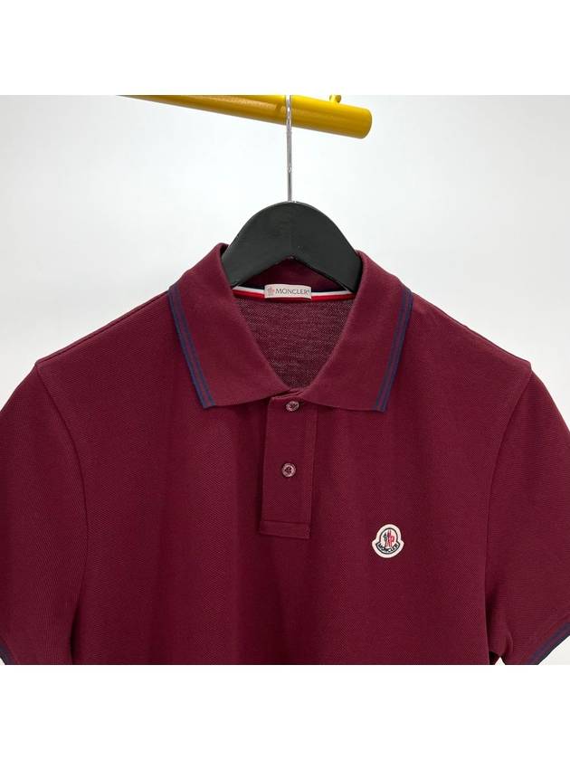 Short sleeve collared t shirt burgundy size S - MONCLER - BALAAN 4