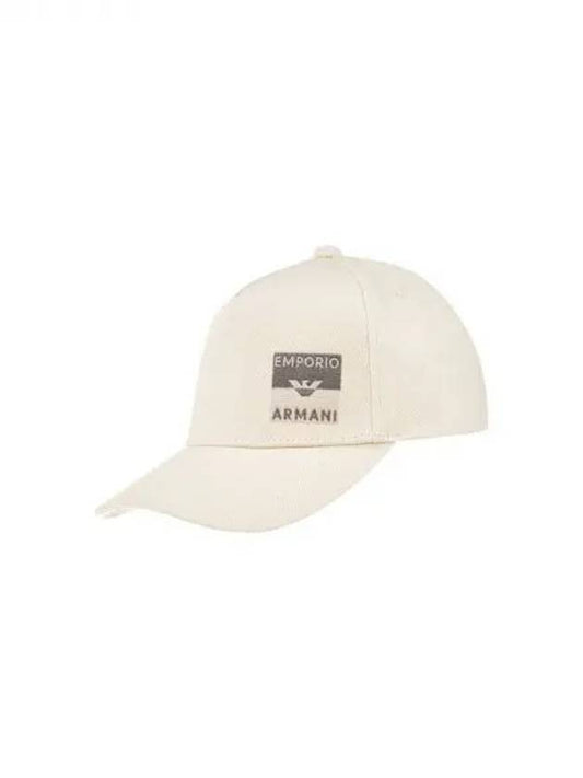 Men s Half Logo Embroidered Baseball Cap Cream 270358 - EMPORIO ARMANI - BALAAN 1