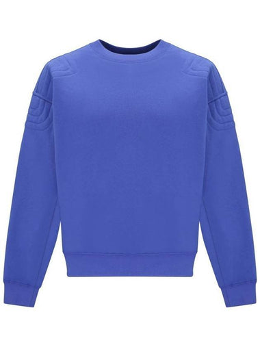 City Print Crew Neck Cotton Jersey Sweatshirt Blue - GUCCI - BALAAN 1