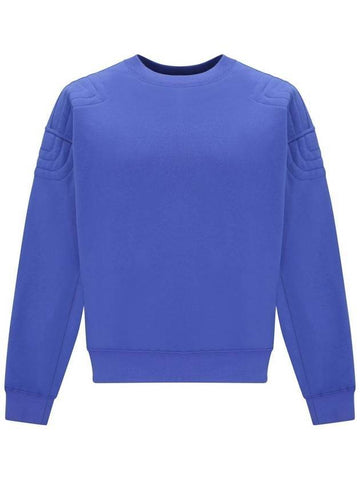 City Print Crew Neck Cotton Jersey Sweatshirt Blue - GUCCI - BALAAN 1