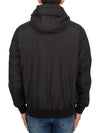 Men's Garment Dyed Crinkle Reps Recycled Nylon Primaloft TC Hooded Jacket Black - STONE ISLAND - BALAAN 6