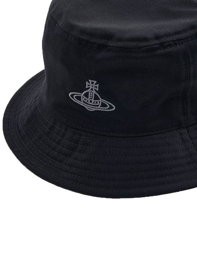 Logo Cotton Bucket Hat Black - VIVIENNE WESTWOOD - BALAAN 7