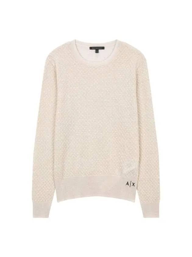 Women s Glitter Weave Tissue Knit Light Beige 271058 - ARMANI EXCHANGE - BALAAN 1