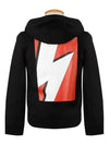 Lightning Bolt Zip Up Hoodie Black - NEIL BARRETT - BALAAN 4