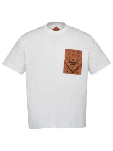 Organic cotton monogram patch pocket t shirt - MCM - BALAAN 1