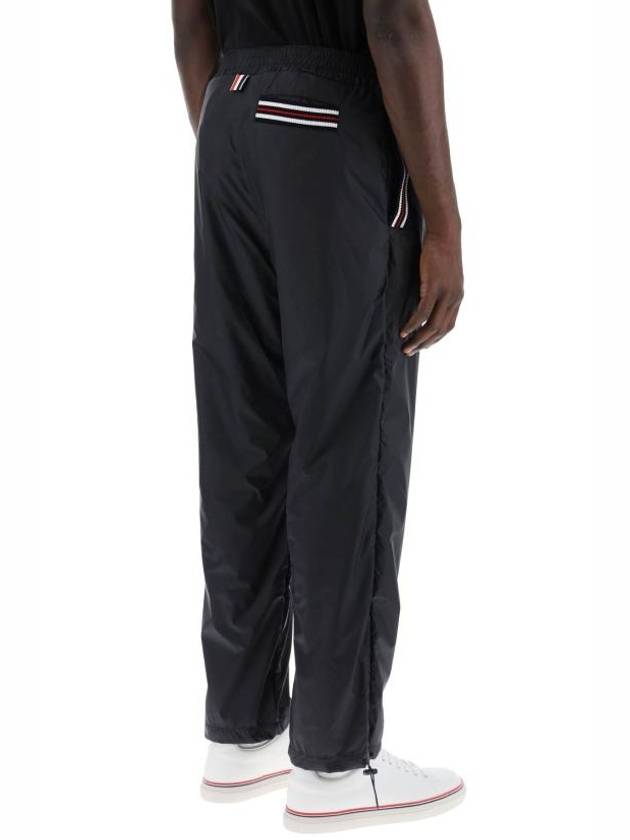 Logo Patch Ripstop Cricket Stripe Track Pants Navy - THOM BROWNE - BALAAN 4