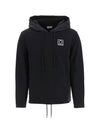 Square Logo Hoodie Black - MONCLER - BALAAN.