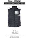 4 Bar Poly Twill Down Vest Charcoal - THOM BROWNE - BALAAN 3