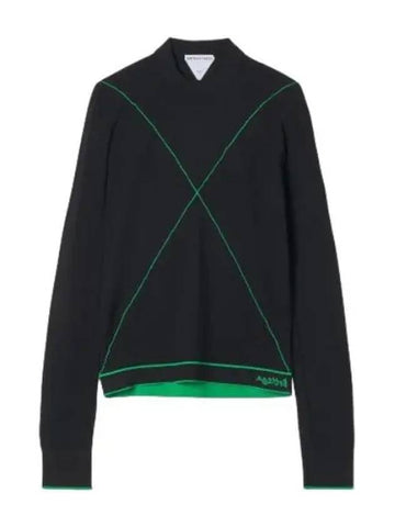 green stitch knit black - BOTTEGA VENETA - BALAAN 1