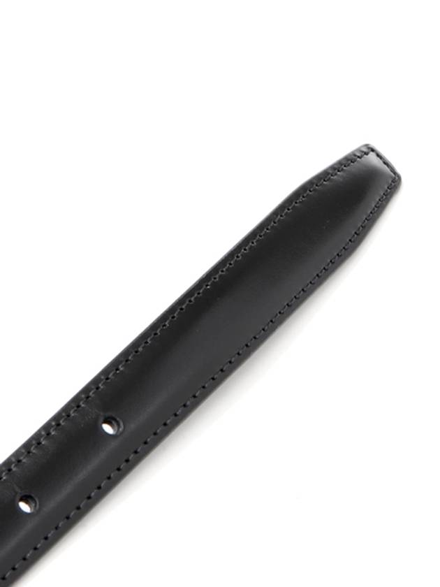 Metal Buckle Leather Belt Black - CELINE - BALAAN 5