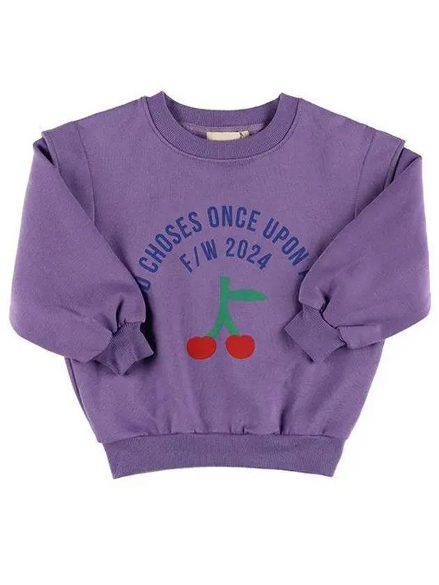 B224AC055 551 Circle Logo Cherry Junior Sweatshirt 1137152 - BOBO CHOSES - BALAAN 1