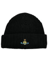 ORB Logo Sporty Beanie Black - VIVIENNE WESTWOOD - BALAAN 2