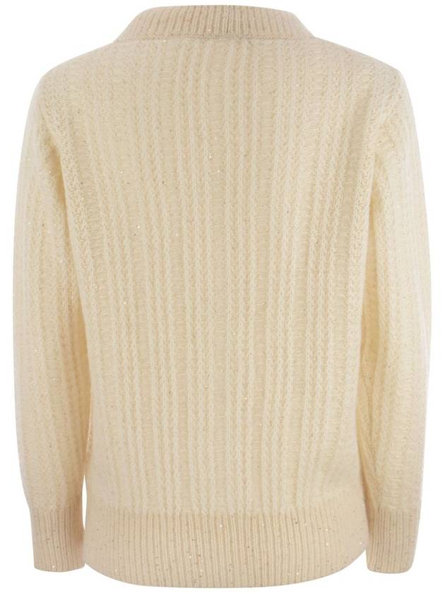 Sweater MAD223F412 H805 VR1 CREAM - FABIANA FILIPPI - BALAAN 3