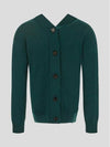 Double Button Cashmere Cardigan Green - BOTTEGA VENETA - BALAAN 3