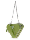 Brushed Leather Chain Mini Shoulder Bag Green - PRADA - BALAAN 3