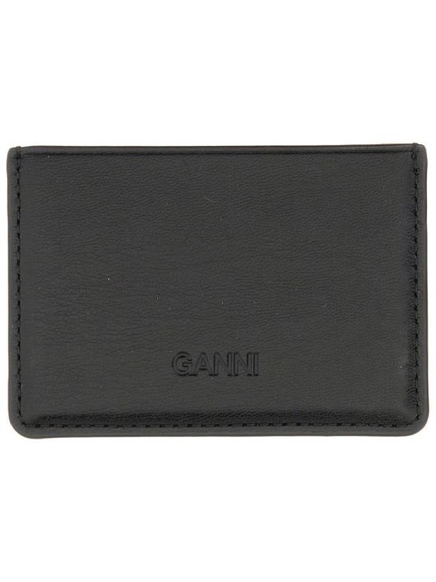 Bou Butterfly Card Wallet Black - GANNI - BALAAN 3