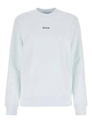 Micro Logo Print Sweatshirt White - MSGM - BALAAN 1