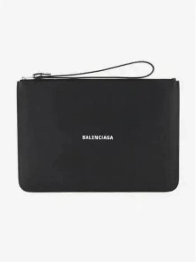 Logo Strap Cash Medium Clutch Bag Black - BALENCIAGA - BALAAN 2