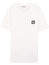 Logo Patch Short Sleeves T-Shirt White - STONE ISLAND - BALAAN 2