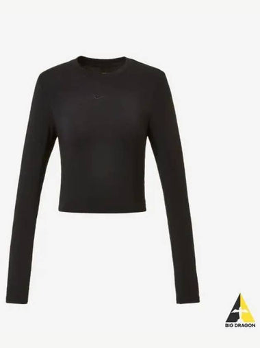 Women s Sportswear Chill Knit Long Sleeve Crop 010 - NIKE - BALAAN 1