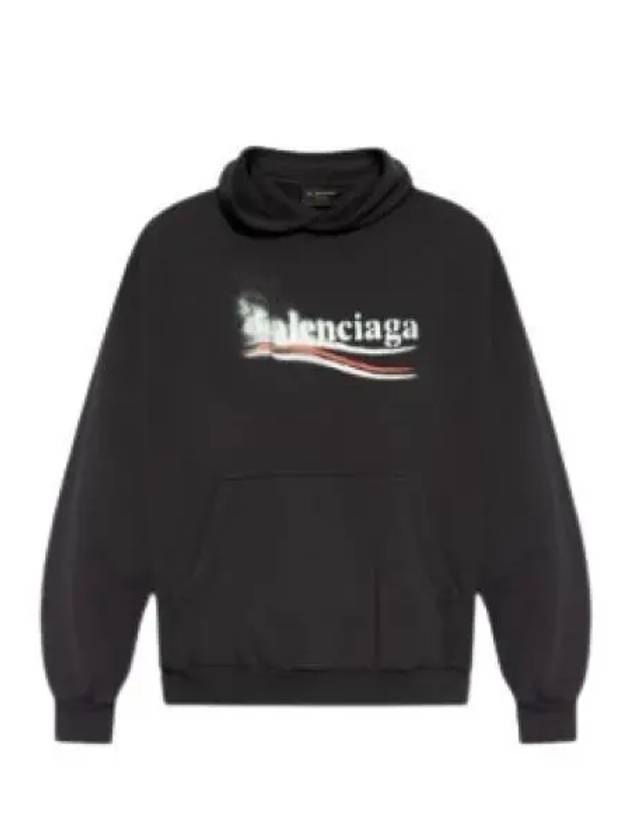 Political Stencil Medium Fit Hoodie Black - BALENCIAGA - BALAAN 2