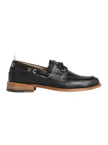 Loafer Vitello three stripe tab black - THOM BROWNE - BALAAN 1