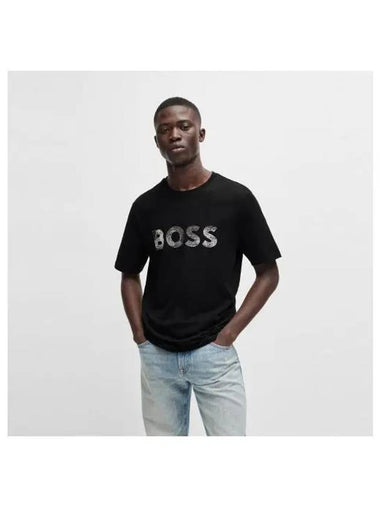 Mix logo print short sleeve t shirt 50515997 001 - BOSS - BALAAN 1