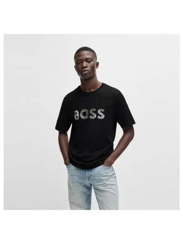 Mix logo print short sleeve t shirt 50515997 001 - BOSS - BALAAN 1