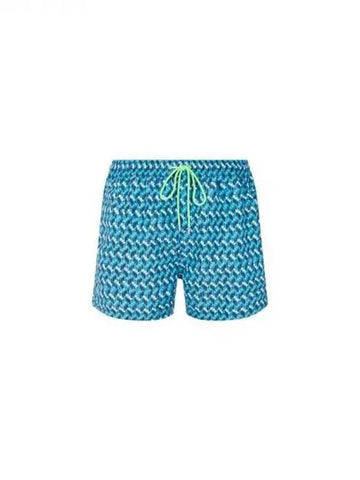 Geometric pattern swim shorts blue 270861 - PAUL SMITH - BALAAN 1