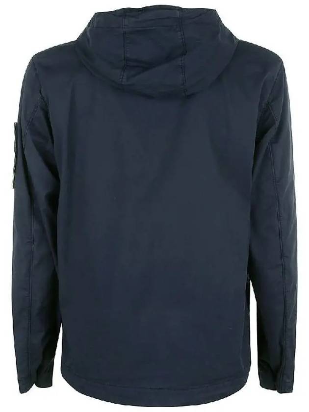 Men's Wappen Patch Supima Cotton Hooded Jacket Navy - STONE ISLAND - BALAAN 4