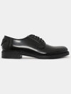 Triangle Logo Lace-Up Derby Black - PRADA - BALAAN 3