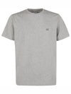 13CMTS044A 005100W M93 Chest Logo Printing Round Short Sleeve T-Shirt Gray Men's T-Shirt TR - CP COMPANY - BALAAN 1