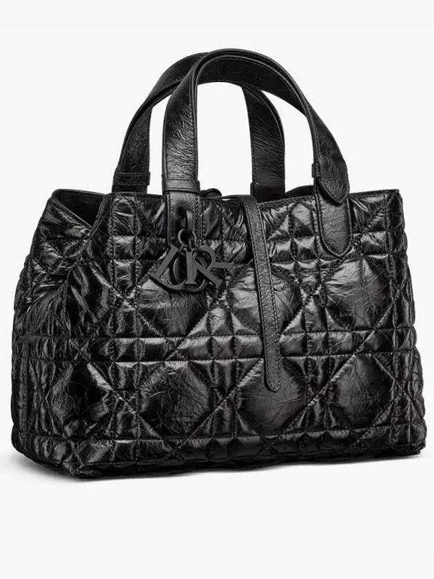 Toujours Cannage Medium Calfskin Tote Bag Black - DIOR - BALAAN 3