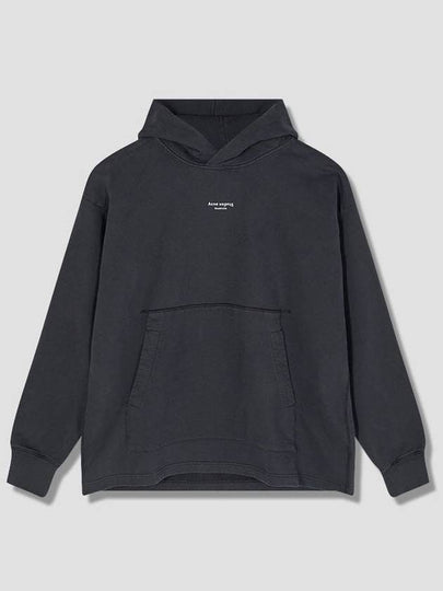 Franklin Stamp Logo Print Hoodie Black - ACNE STUDIOS - BALAAN 2