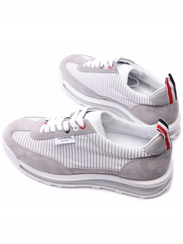 Tech Runner Panel Low Top Sneakers Grey - THOM BROWNE - BALAAN 7