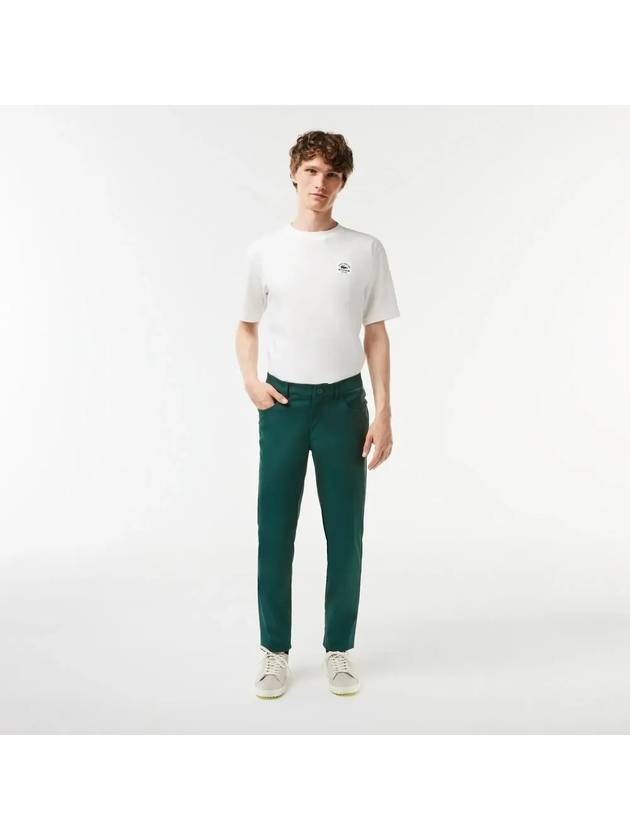 Men's slim fit 5 pocket pants deep green - LACOSTE - BALAAN 2