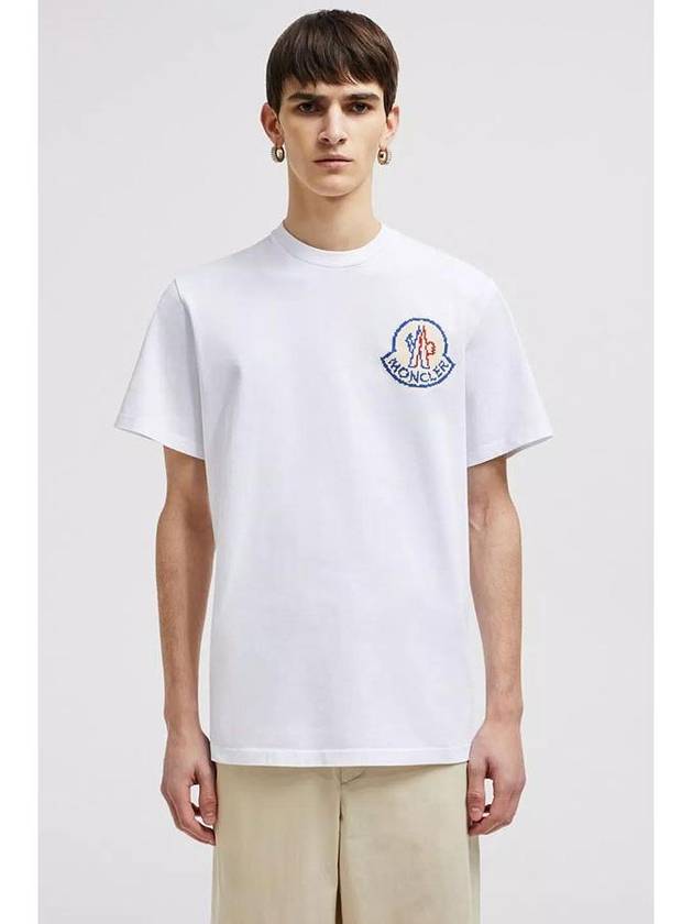 Logo Crew Neck Short Sleeve T-Shirt White - MONCLER - BALAAN 3