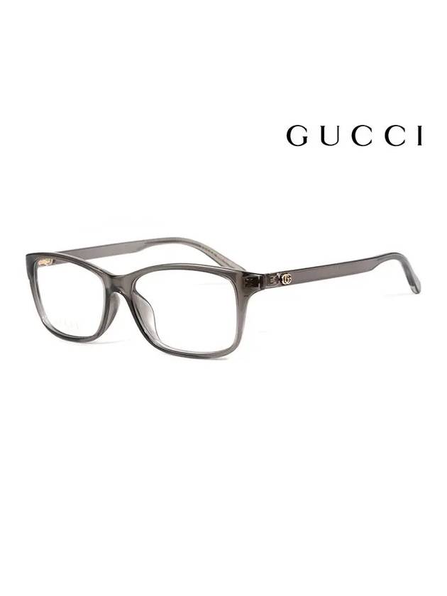 Eyewear Three Stripes Horn Rim Rectangle Eyeglasses Grey - GUCCI - BALAAN 3