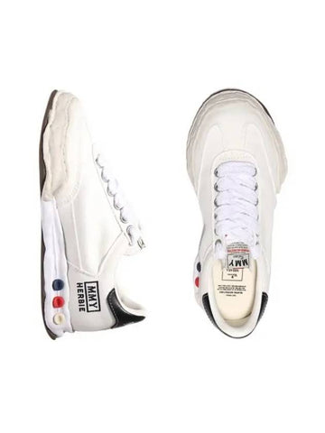A09FW704 WHITE Herbie OG Sole Canvas Sneakers - MIHARA YASUHIRO - BALAAN 1