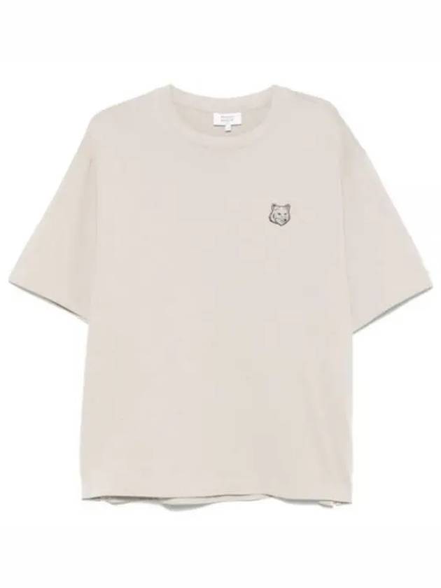 Bold Fox Head Patch Oversized Short Sleeve T-Shirt Beige - MAISON KITSUNE - BALAAN 2