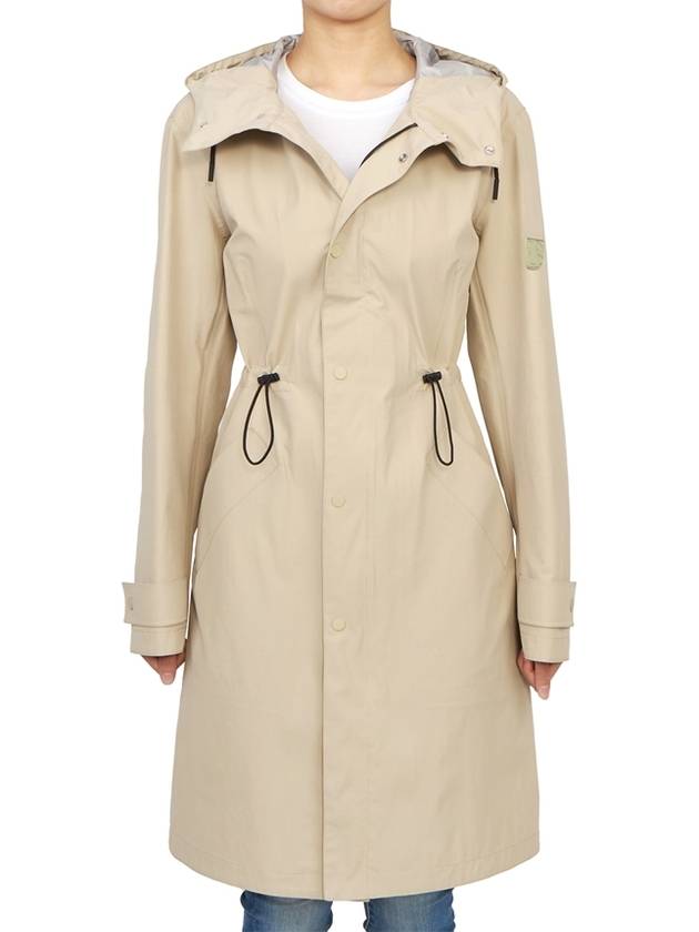 EKD Patch Darted Waist Nylon Parka Beige - BURBERRY - BALAAN 3