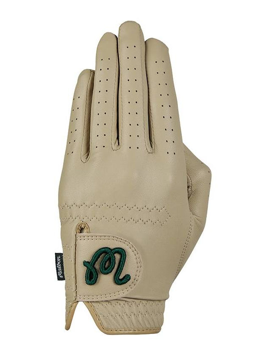 Women s M logo left hand gloves BEIGE WOMAN - MALBON GOLF - BALAAN 1