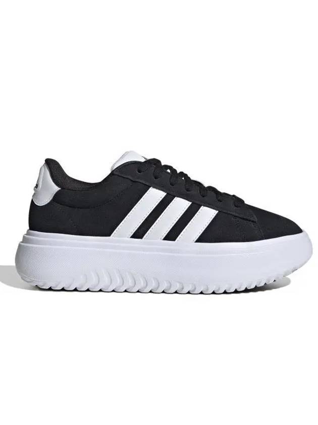 Women s Grand Court Platform Suede Low Top Sneakers Black - ADIDAS - BALAAN 2