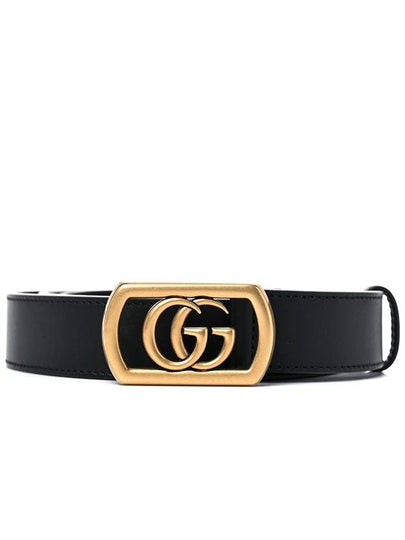 Frame Double G Buckle Belt Black - GUCCI - BALAAN 2